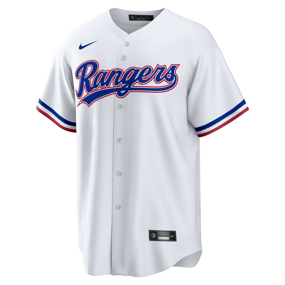 Texas Rangers Evan Carter Nike Home Replica Jersey - White MLB Team Jersey Baseball Fan Apparel