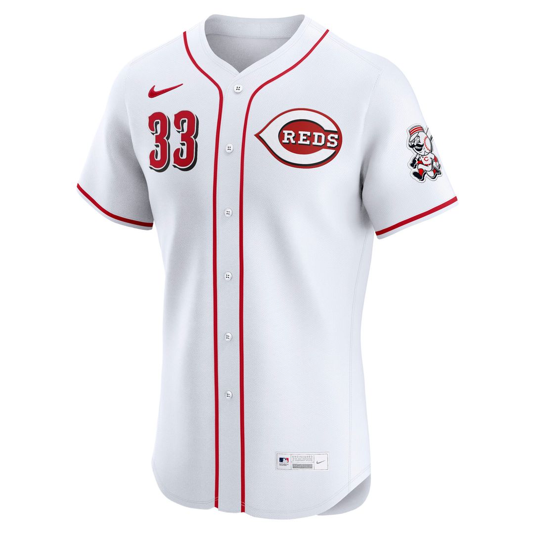 Cincinnati Reds Christian Encarnacion - Strand Nike Home Elite Jersey - White MLB Team Jersey Baseball Fan Apparel