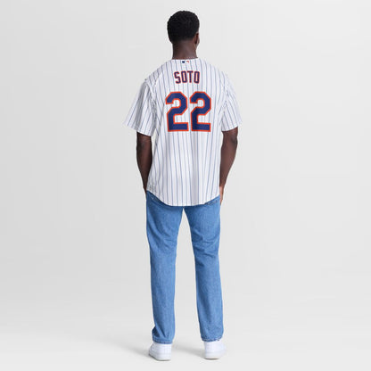 New York Mets Juan Soto Nike Home Replica Jersey - White MLB Team Jersey Baseball Fan Apparel