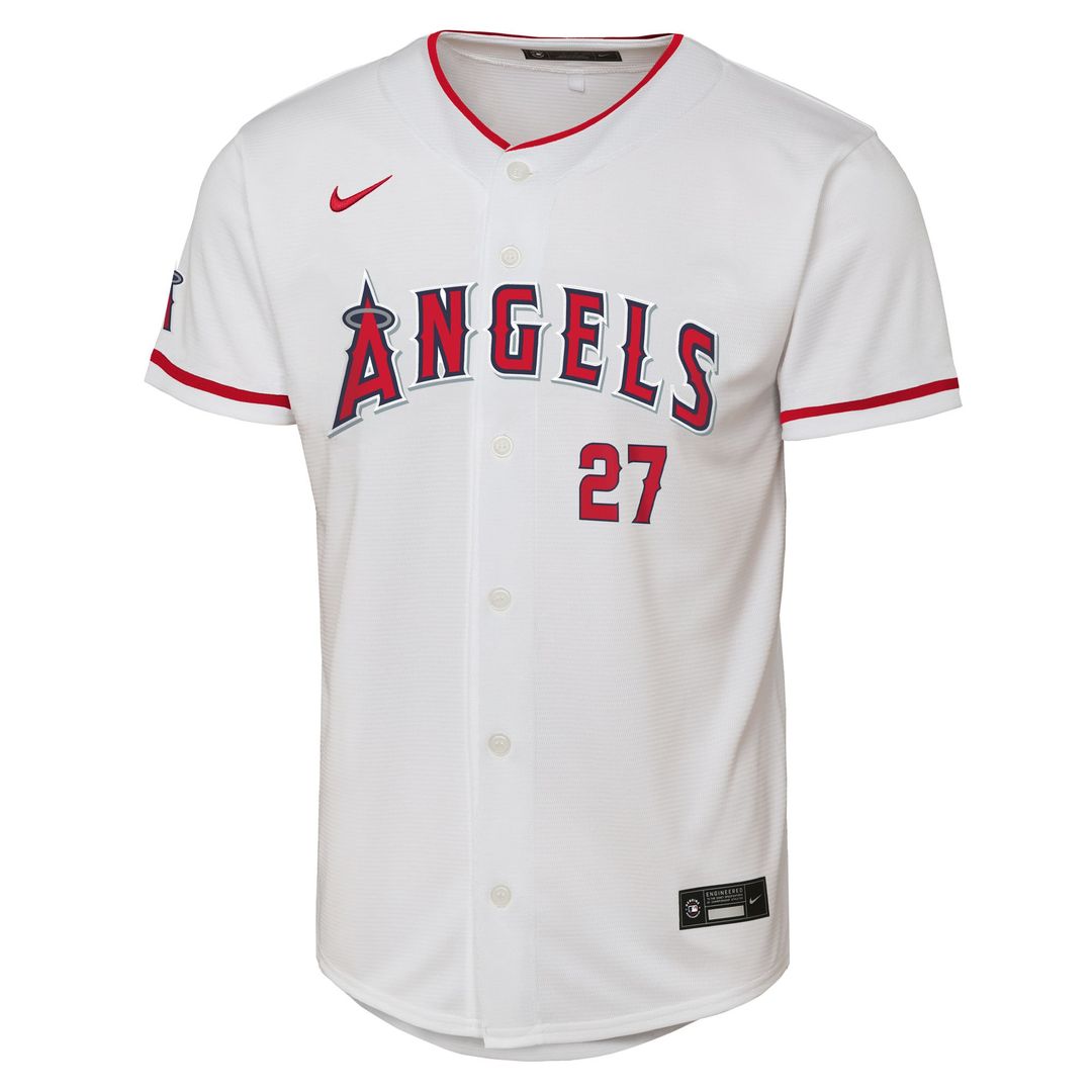 Los Angeles Angels Mike Trout Nike Youth Home Stadium Player Jersey - White MLB Team Jersey Baseball Fan Apparel