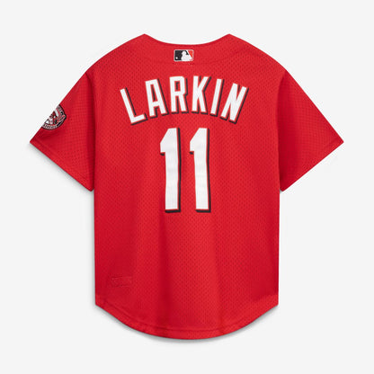 Cincinnati Reds Barry Larkin Mitchell & Ness Cooperstown Mesh Batting Practice Button - Up Jersey - Black MLB Team Jersey Baseball Fan Apparel