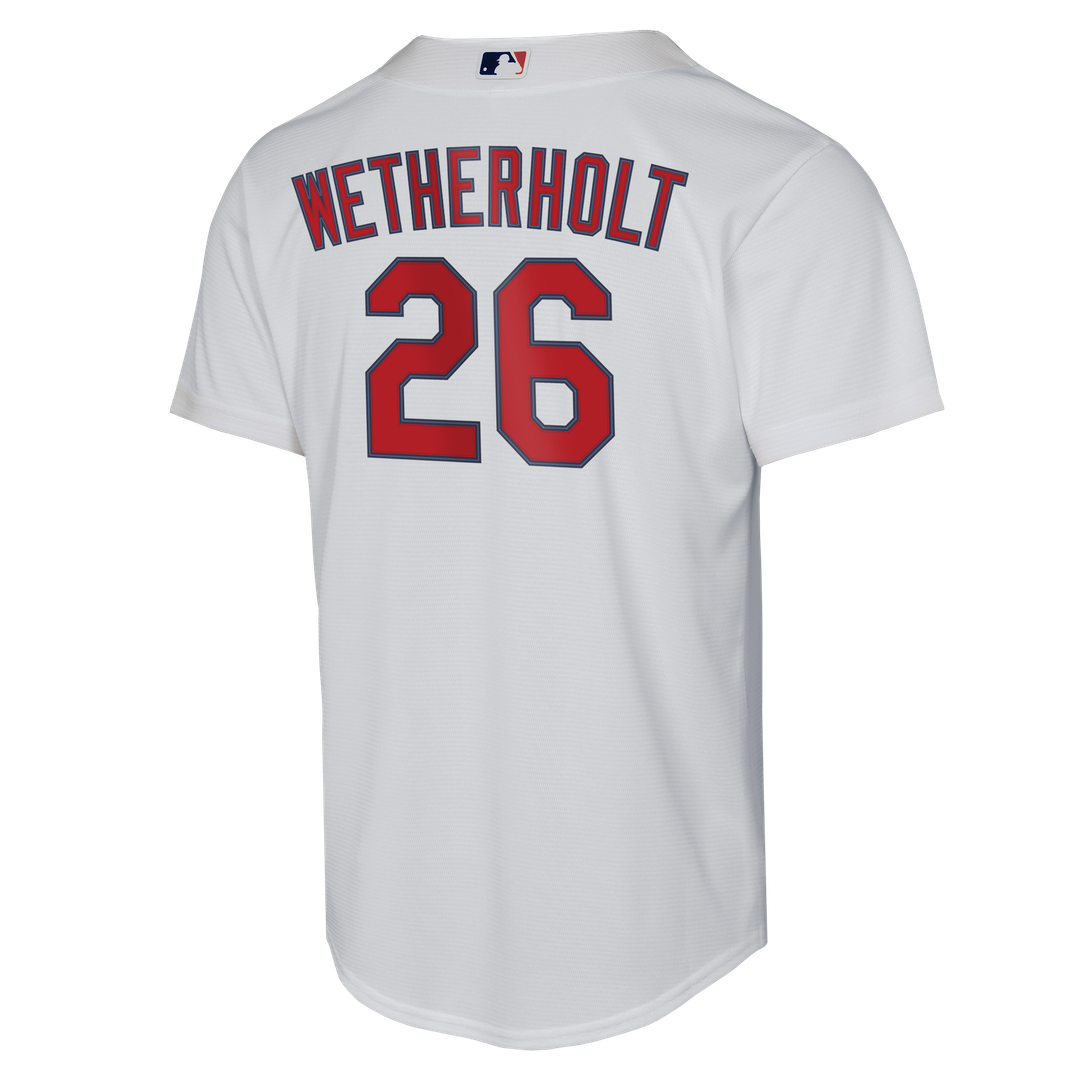 St. Louis Cardinals JJ Wetherholt Nike Youth Home Replica Jersey - White MLB Team Jersey Baseball Fan Apparel