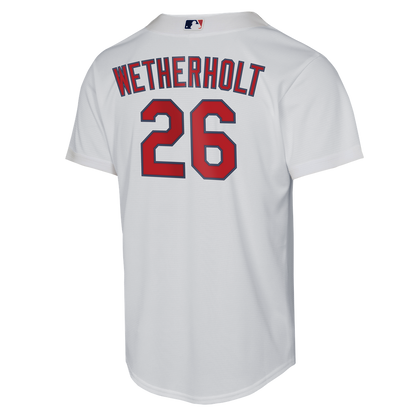 St. Louis Cardinals JJ Wetherholt Nike Youth Home Replica Jersey - White MLB Team Jersey Baseball Fan Apparel