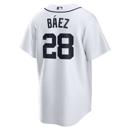 Detroit Tigers Javier Baez Nike Home Replica Player Jersey - White MLB Team Jersey Baseball Fan Apparel