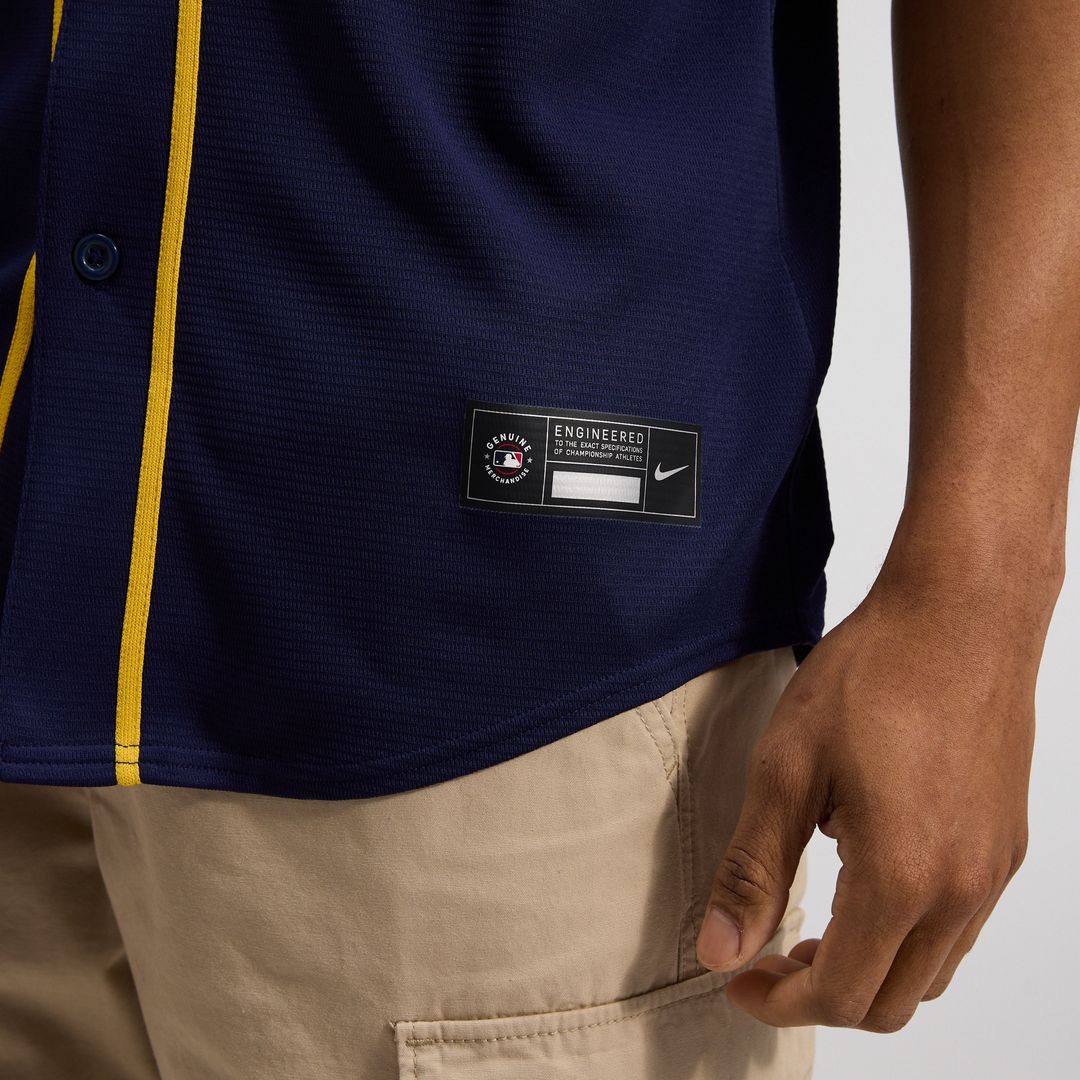 Milwaukee Brewers Nike Alternate Replica Team Jersey - Navy MLB Team Jersey Baseball Fan Apparel