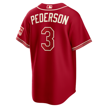 Texas Rangers Joc Pederson Nike 2026 City Connect Stadium Jersey - Red MLB Team Jersey Baseball Fan Apparel