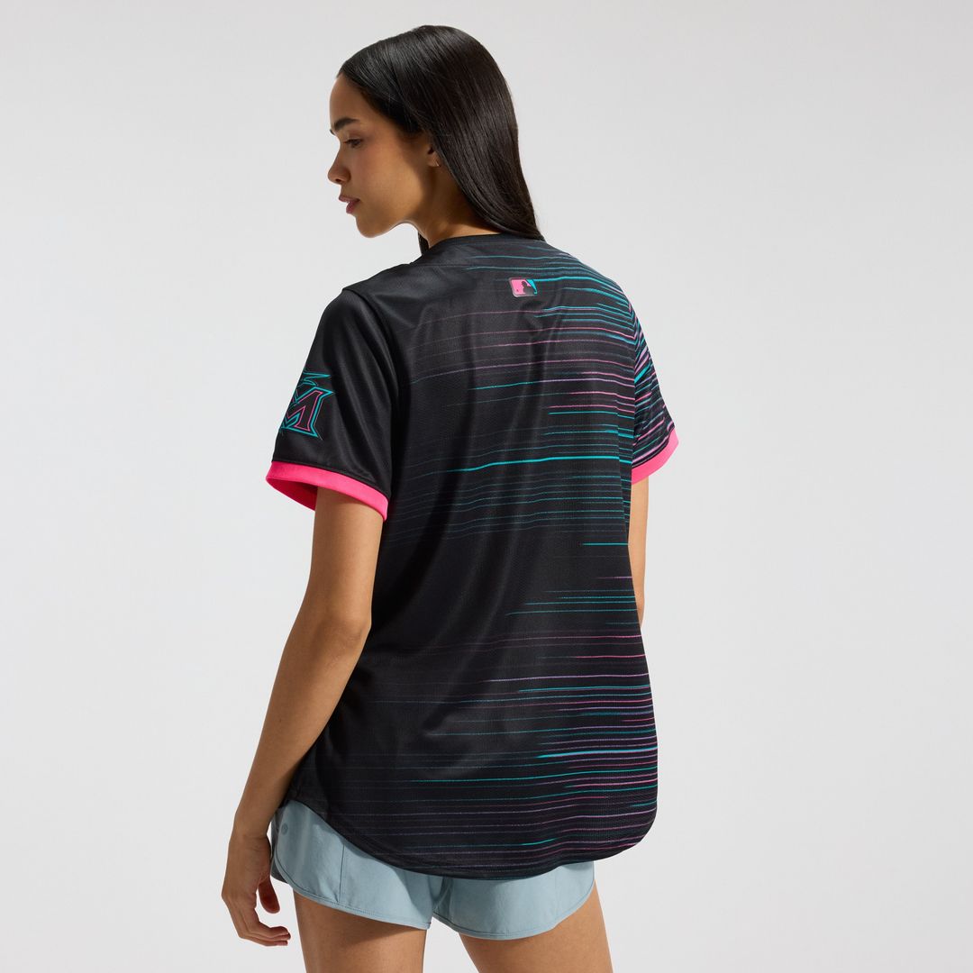 Miami Marlins Nike Women's 2025 City Connect Limited Jersey - Black MLB Team Jersey Baseball Fan Apparel
