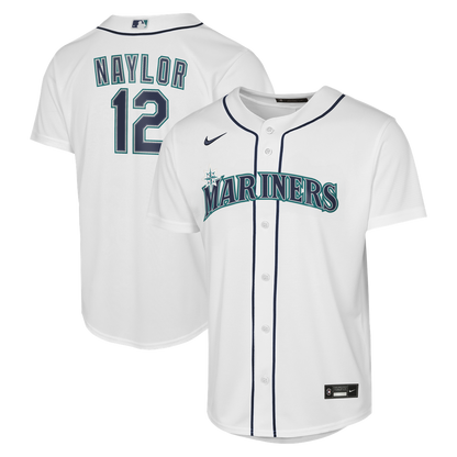 Seattle Mariners Josh Naylor Nike Youth Home Baseline Jersey - White MLB Team Jersey Baseball Fan Apparel