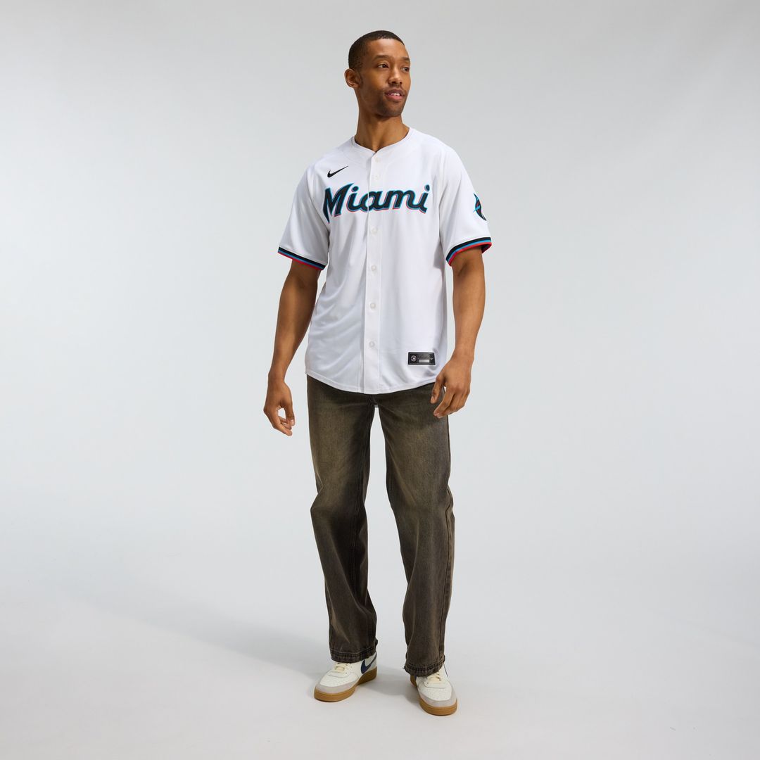 Miami Marlins Nike Home Limited Jersey - White MLB Team Jersey Baseball Fan Apparel