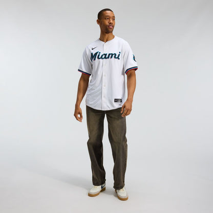 Miami Marlins Nike Home Limited Jersey - White MLB Team Jersey Baseball Fan Apparel