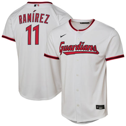 Cleveland Guardians José Ramírez Nike Youth Home Replica Player Jersey - White MLB Team Jersey Baseball Fan Apparel