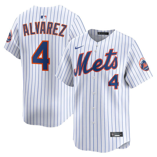 New York Mets Francisco Alvarez Nike Home Limited Player Jersey - White MLB Team Jersey Baseball Fan Apparel