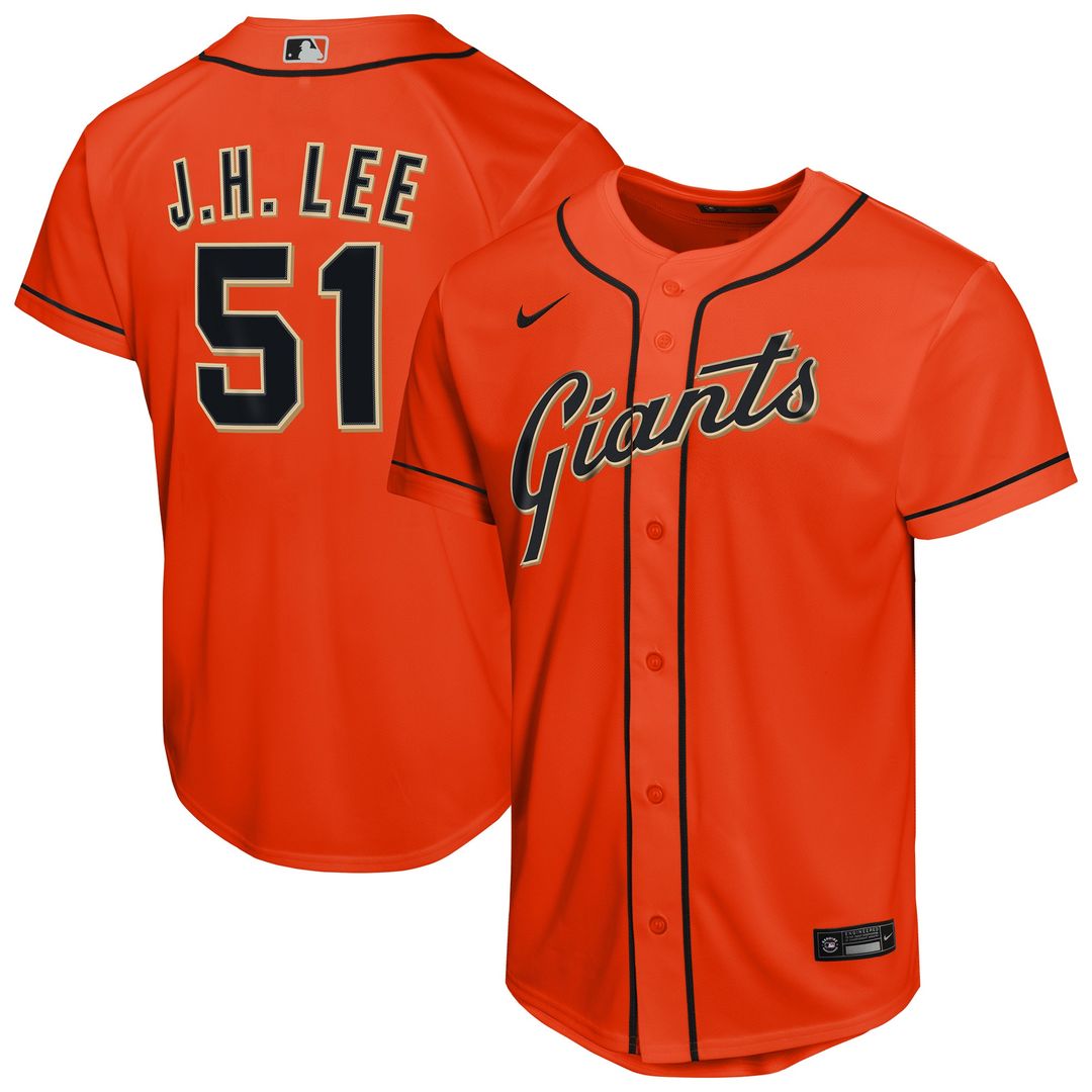 San Francisco Giants Jung Hoo Lee Nike Youth Alternate 2 Replica Jersey - Black MLB Team Jersey Baseball Fan Apparel