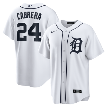 Detroit Tigers Miguel Cabrera Nike Home Retired Player Replica Jersey - White MLB Team Jersey Baseball Fan Apparel