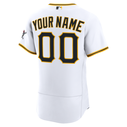Pittsburgh Pirates Nike Home Authentic Custom Jersey - White MLB Team Jersey Baseball Fan Apparel