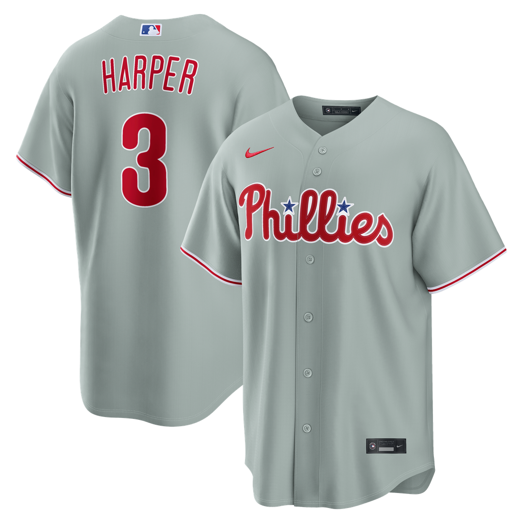 Philadelphia Phillies Bryce Harper Nike Alternate Replica Jersey - Light Blue MLB Team Jersey Baseball Fan Apparel