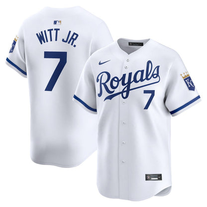 Kansas City Royals Bobby Witt Jr. Nike Home Limited Player Jersey - White MLB Team Jersey Baseball Fan Apparel