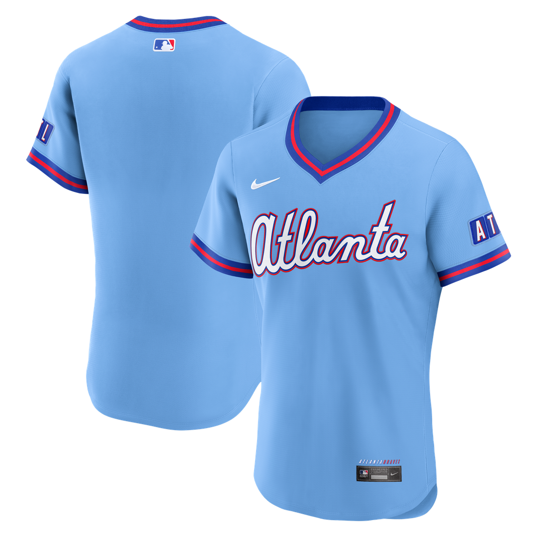 Atlanta Braves Nike 2026 City Connect Authentic Jersey - Powder Blue MLB Team Jersey Baseball Fan Apparel