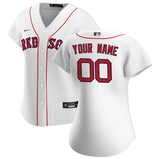 Boston Red Sox Nike Women's Home Replica Custom Jersey - White MLB Team Jersey Baseball Fan Apparel