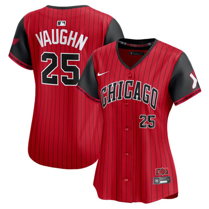 Chicago White Sox Andrew Vaughn Nike Women's 2025 City Connect Limited Player Jersey - Red/Black MLB Team Jersey Baseball Fan Apparel