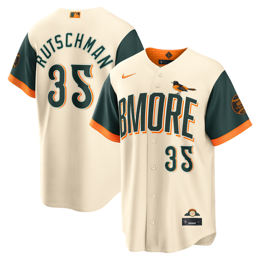 Baltimore Orioles Adley Rutschman Nike 2026 City Connect Stadium Jersey - Cream MLB Team Jersey Baseball Fan Apparel