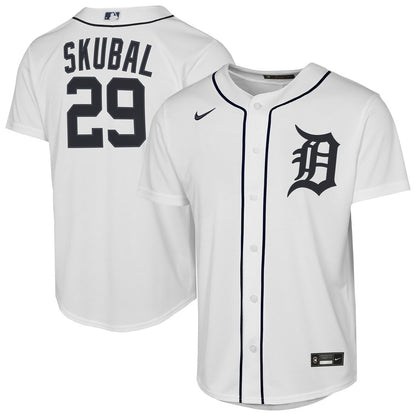 Detroit Tigers Tarik Skubal Nike Youth Home Replica Player Jersey - White MLB Team Jersey Baseball Fan Apparel