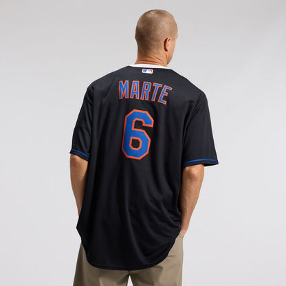 New York Mets Starling Marte Nike Alternate Replica Jersey - Black MLB Team Jersey Baseball Fan Apparel
