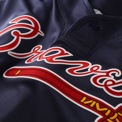 Atlanta Braves Chipper Jones Mitchell & Ness Authentic Batting Practice Jersey - Navy MLB Team Jersey Baseball Fan Apparel