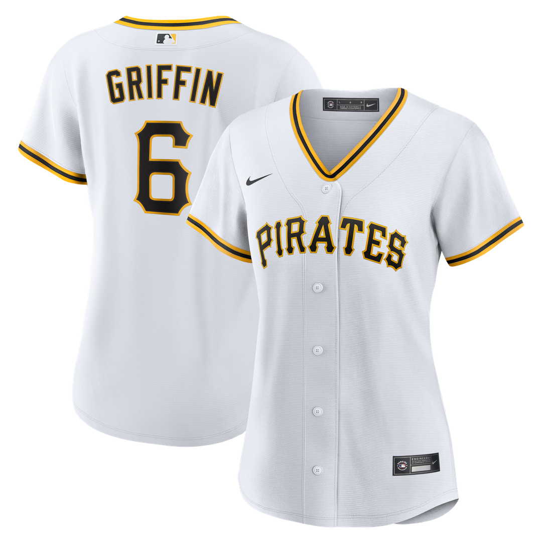Pittsburgh Pirates Konnor Griffin Nike Women's Home Replica Jersey - White MLB Team Jersey Baseball Fan Apparel
