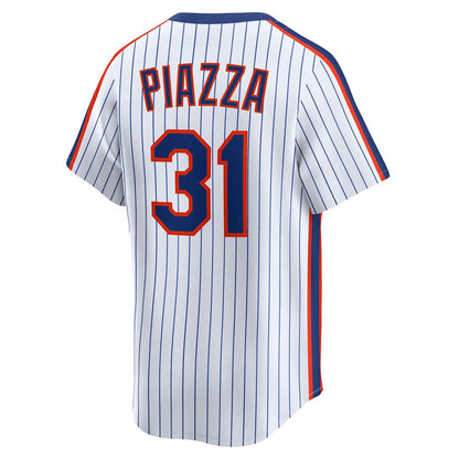 New York Mets Mike Piazza Nike Throwback Cooperstown Limited Jersey - White MLB Team Jersey Baseball Fan Apparel