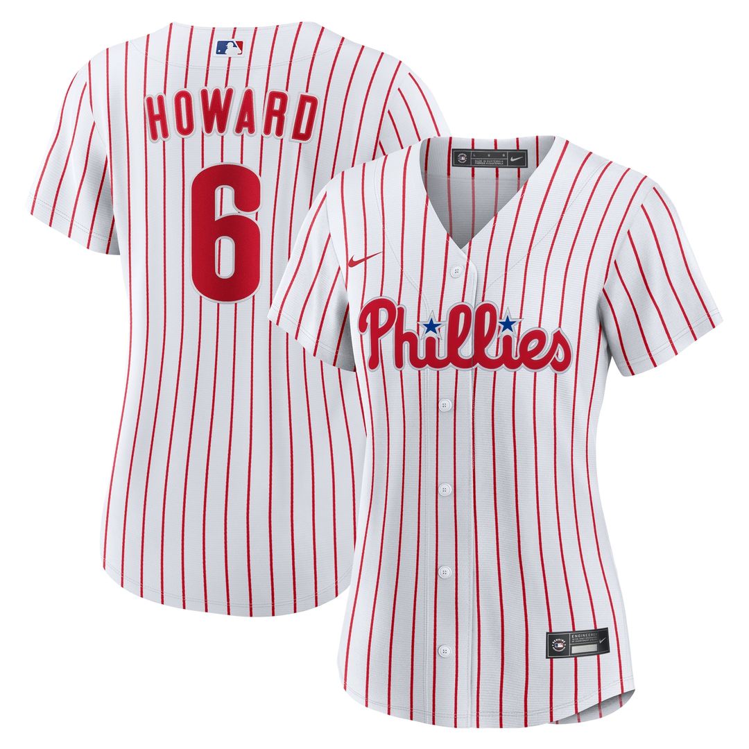 Philadelphia Phillies Ryan Howard Nike Women's Replica Jersey - White MLB Team Jersey Baseball Fan Apparel