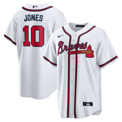 Atlanta Braves Chipper Jones Nike Home Retired Player Replica Jersey - White MLB Team Jersey Baseball Fan Apparel