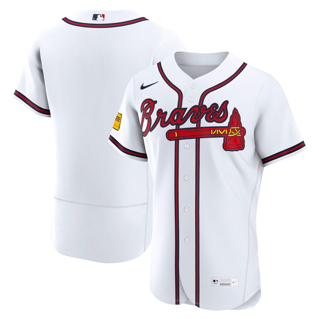 Atlanta Braves Nike Home Authentic Jersey - White MLB Team Jersey Baseball Fan Apparel