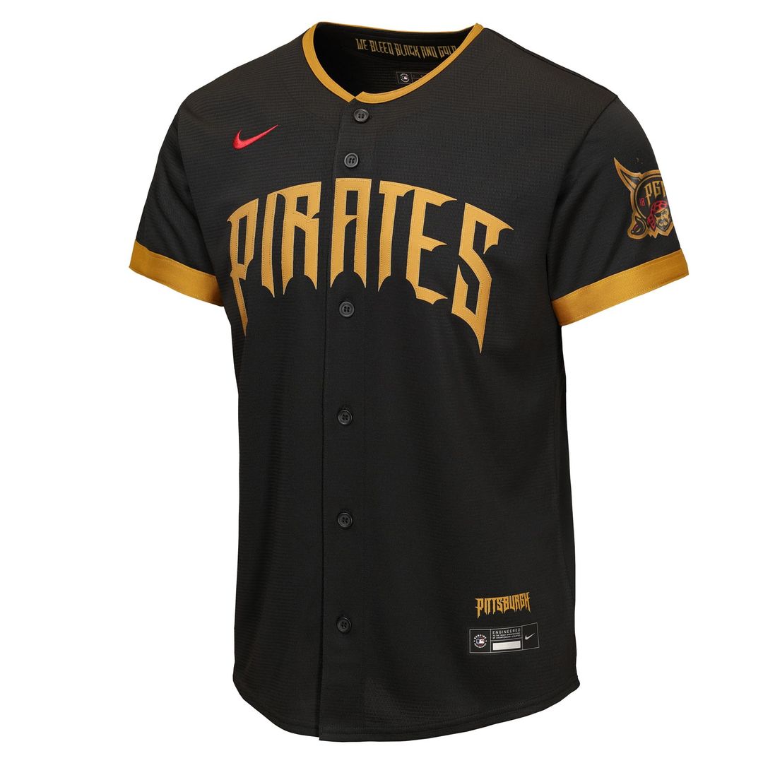Pittsburgh Pirates Paul Skenes Nike Youth 2026 City Connect Stadium Jersey - Black MLB Team Jersey Baseball Fan Apparel
