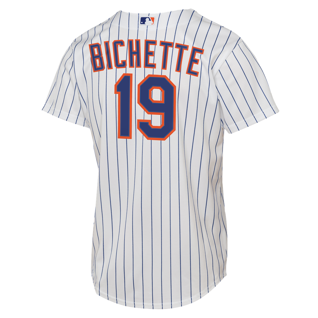 New York Mets Bo Bichette Nike Youth Home Baseline Jersey - White MLB Team Jersey Baseball Fan Apparel