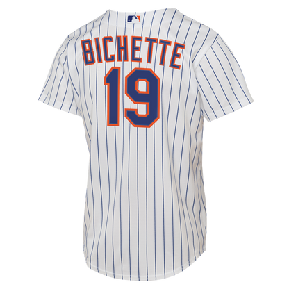New York Mets Bo Bichette Nike Youth Home Baseline Jersey - White MLB Team Jersey Baseball Fan Apparel