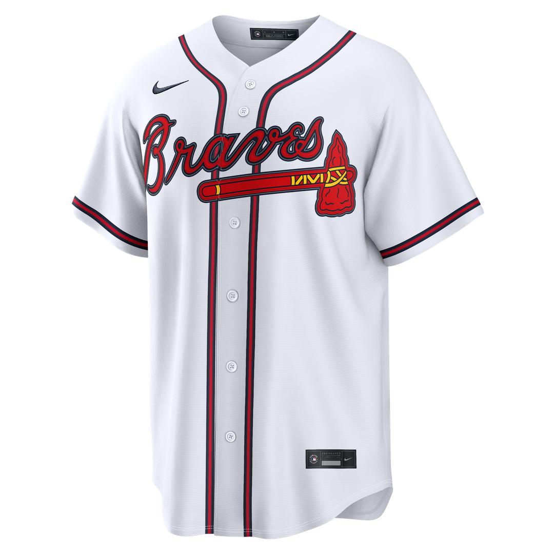 Atlanta Braves Grant Holmes Nike Home Replica Jersey - White MLB Team Jersey Baseball Fan Apparel