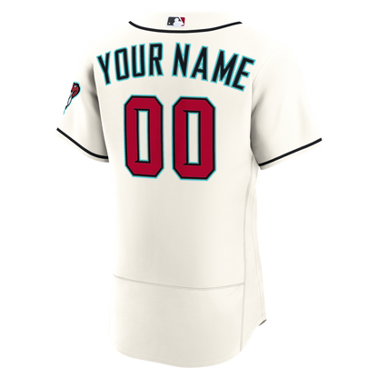 Arizona Diamondbacks Nike Home Authentic Custom Jersey - Cream MLB Team Jersey Baseball Fan Apparel