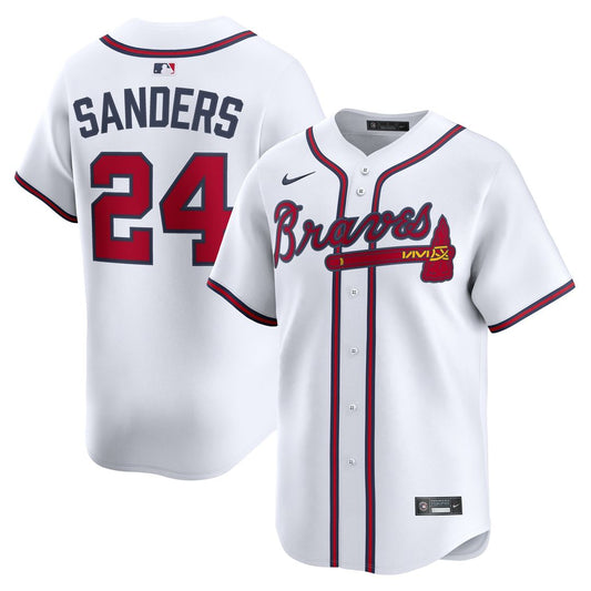 Atlanta Braves Deion Sanders Nike Limited Player Jersey - White MLB Team Jersey Baseball Fan Apparel