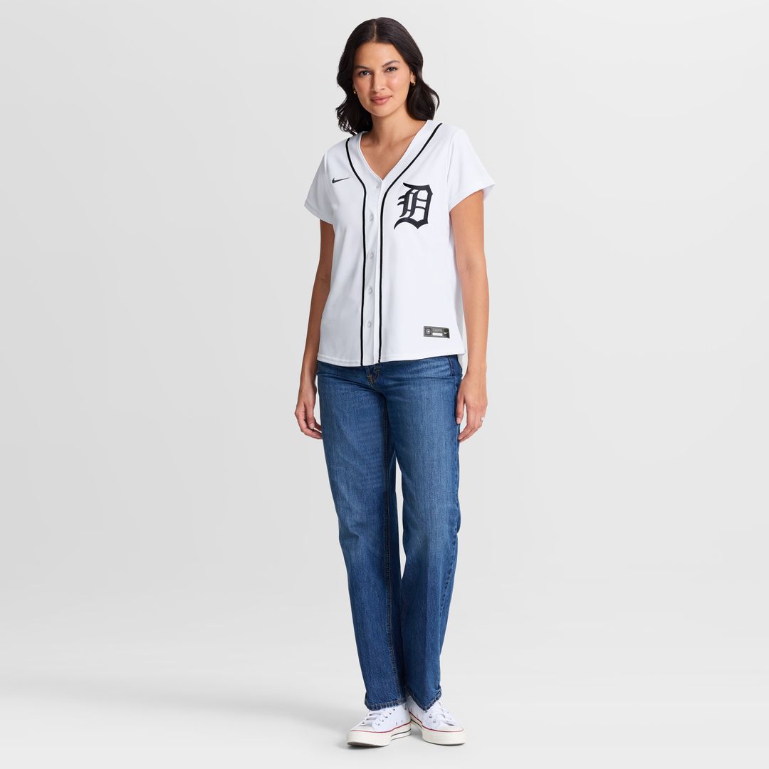 Detroit Tigers Gleyber Torres Nike Women's Home Replica Jersey - White MLB Team Jersey Baseball Fan Apparel