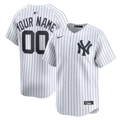 New York Yankees Nike Home Limited Custom Jersey - White MLB Team Jersey Baseball Fan Apparel