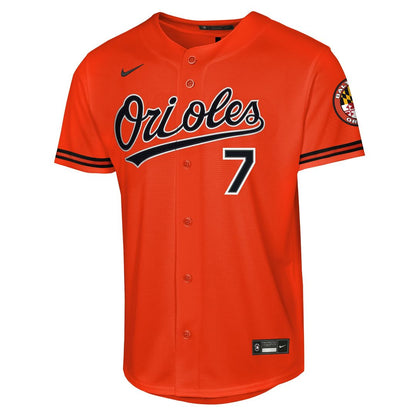 Baltimore Orioles Jackson Holliday Nike Youth Home Stadium Player Jersey - White MLB Team Jersey Baseball Fan Apparel