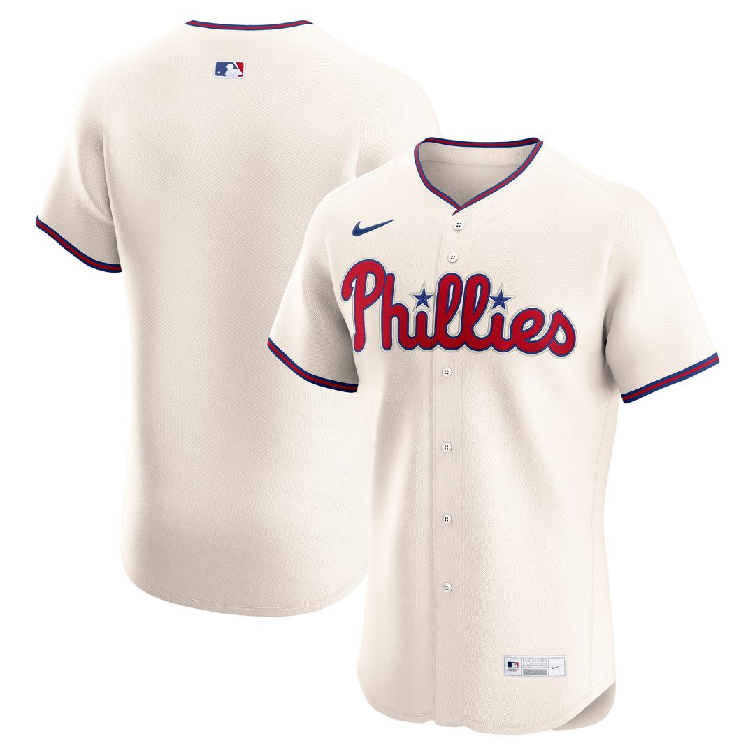 Philadelphia Phillies Nike Alternate 2 Elite Jersey - Cream MLB Team Jersey Baseball Fan Apparel
