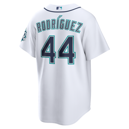 Seattle Mariners Julio Rodríguez Nike Home Stadium 50th Season Patch Jersey - White MLB Team Jersey Baseball Fan Apparel
