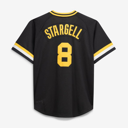 Pittsburgh Pirates Willie Stargell Mitchell & Ness Cooperstown Big & Tall Mesh Batting Practice Jersey - Black MLB Team Jersey Baseball Fan Apparel