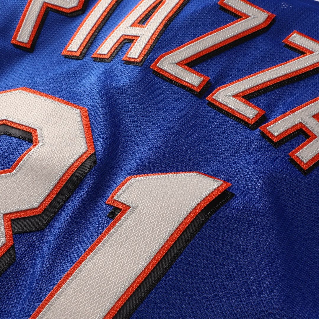 New York Mets Mike Piazza Mitchell & Ness Cooperstown Mesh Batting Practice Button - Up Jersey - Royal MLB Team Jersey Baseball Fan Apparel