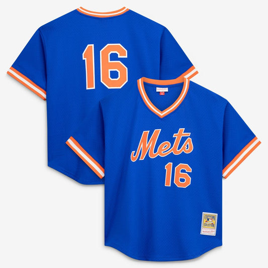New York Mets Dwight Gooden Mitchell & Ness Authentic Batting Practice Jersey - Royal MLB Team Jersey Baseball Fan Apparel