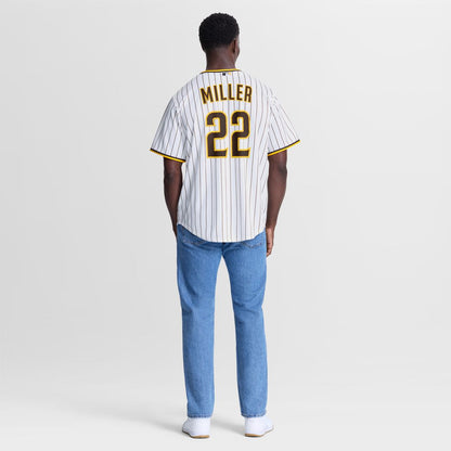 San Diego Padres Mason Miller Nike Home Replica Jersey - White MLB Team Jersey Baseball Fan Apparel