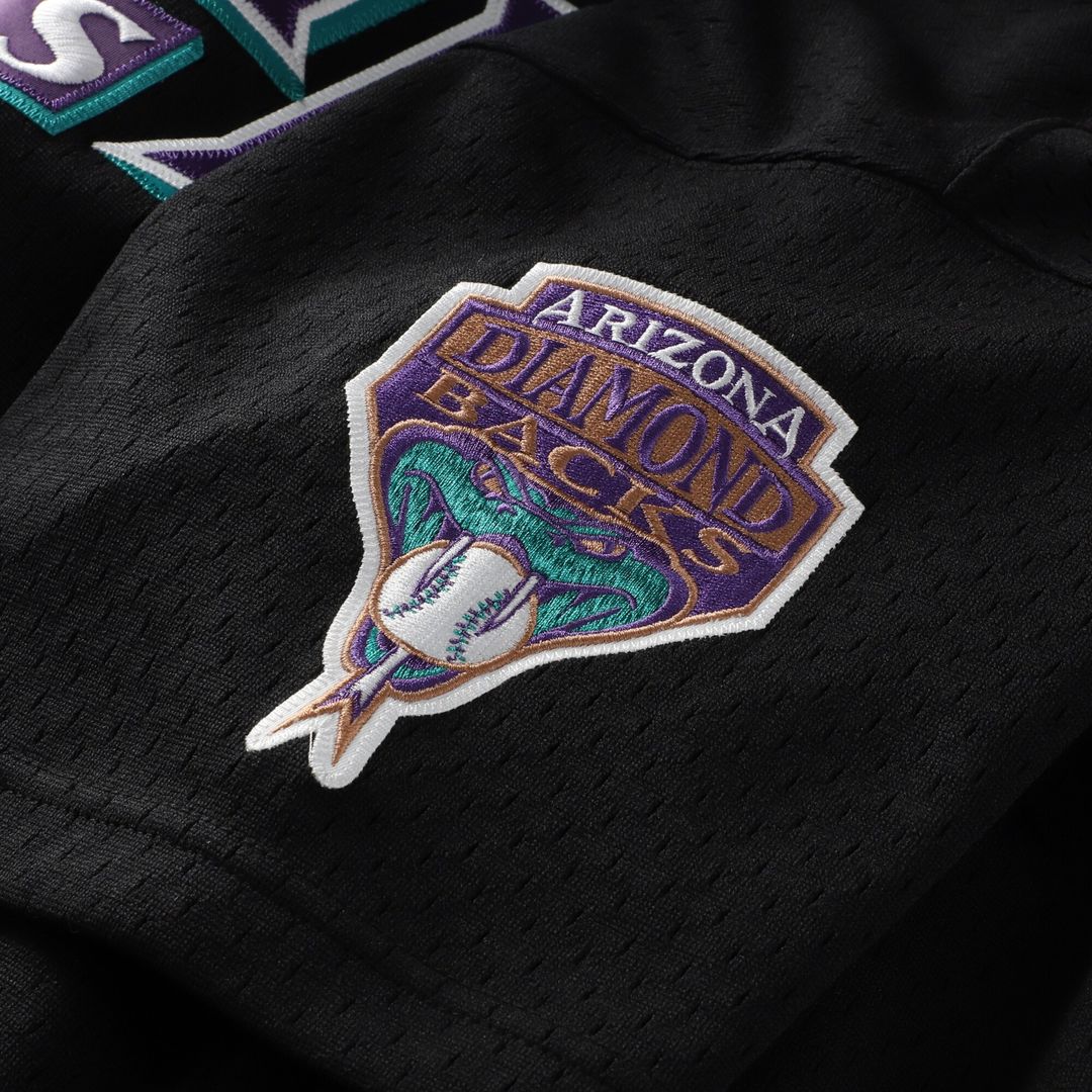 Arizona Diamondbacks Randy Johnson Mitchell & Ness Cooperstown Mesh Batting Practice Button - Up Jersey - Black MLB Team Jersey Baseball Fan Apparel
