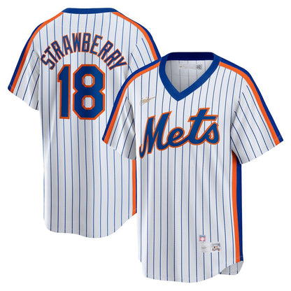 New York Mets Darryl Strawberry Nike Home Cooperstown Player Jersey - White MLB Team Jersey Baseball Fan Apparel